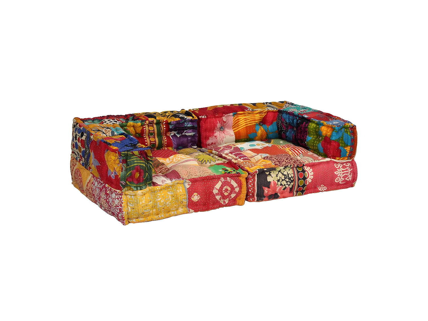 Coussins de sol poufs tissu 140 x 70 x 85 cm DEC021231