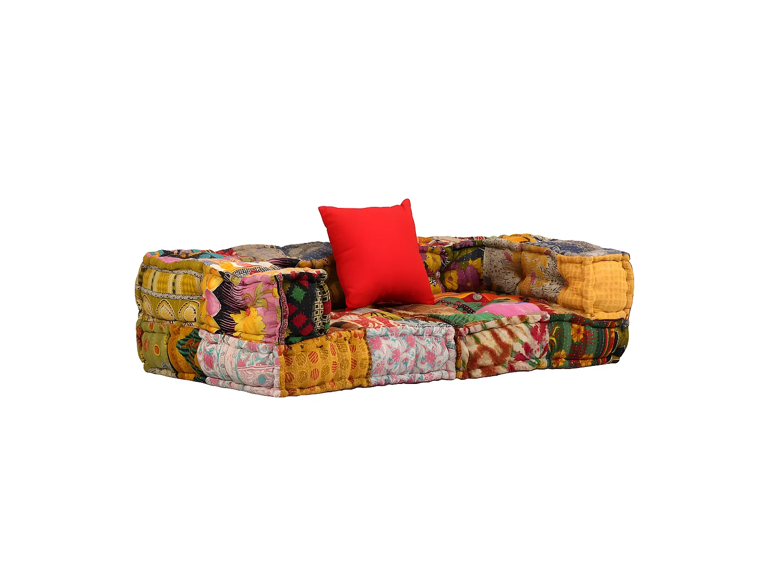 Coussins de sol poufs tissu 140 x 70 x 85 cm DEC021231