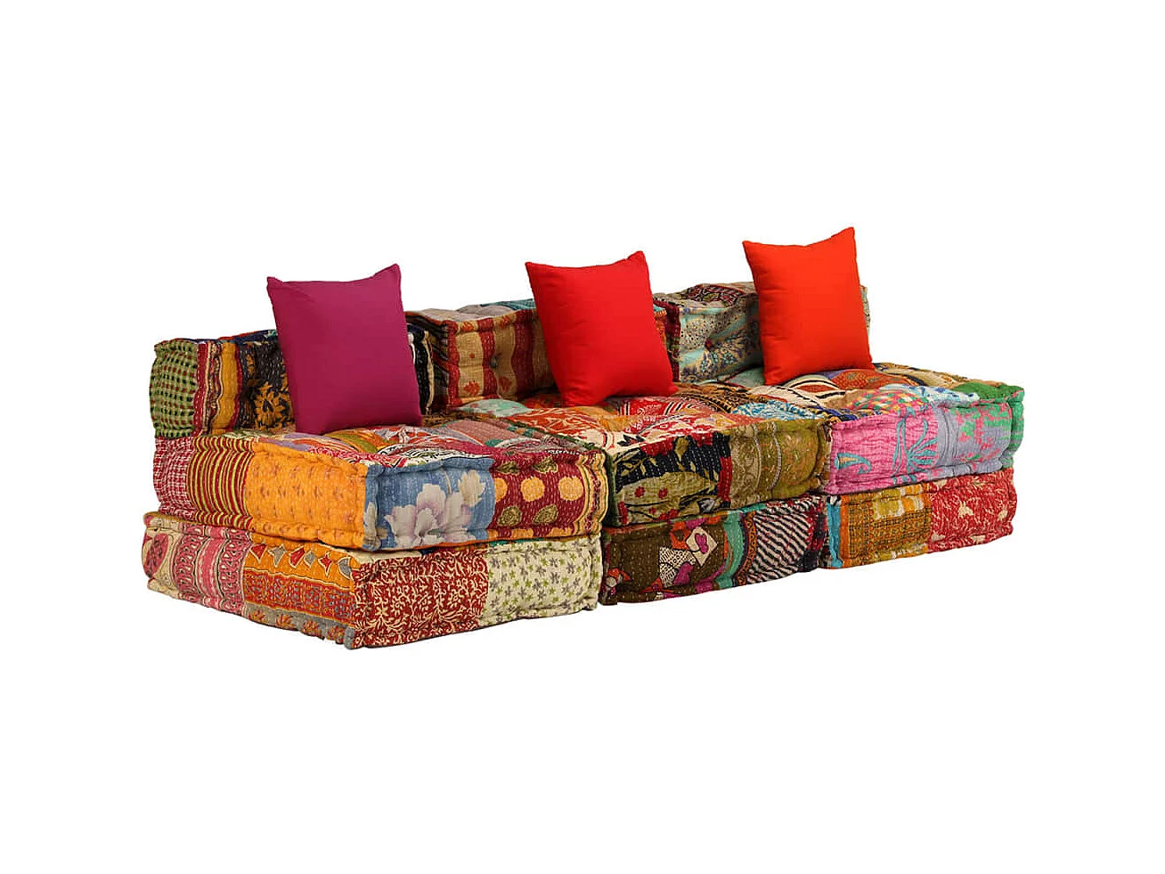 Coussins canapé de sol tissu 180 x 140 x 58 cm DEC021227