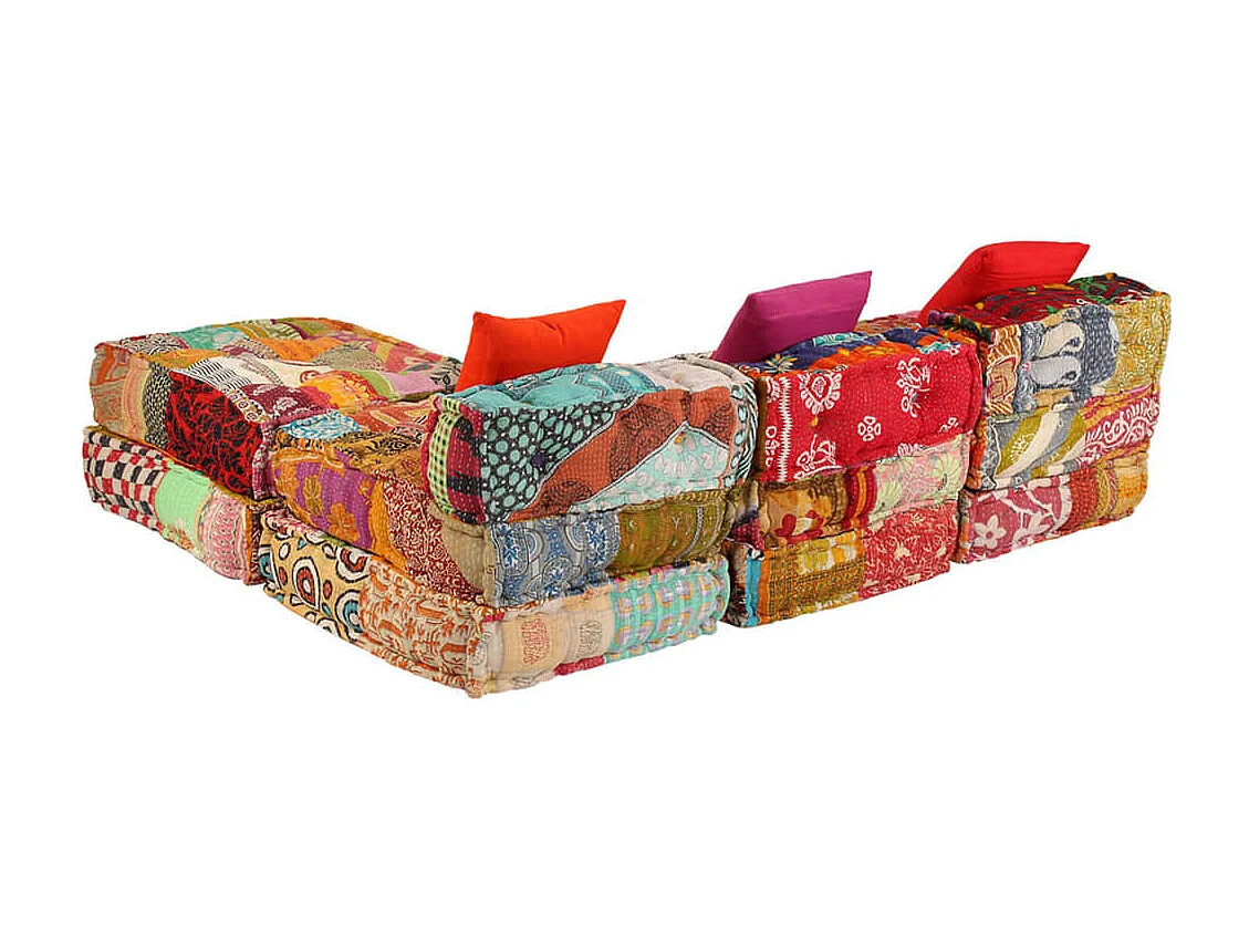 Coussins canapé de sol tissu 180 x 140 x 58 cm DEC021227