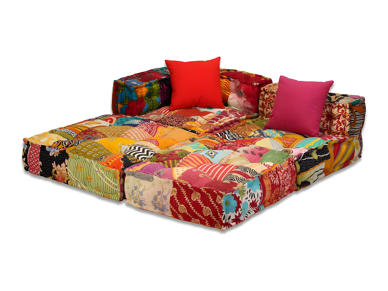 Coussins canapé de sol tissu 200 x 70 x 58 cm DEC021223