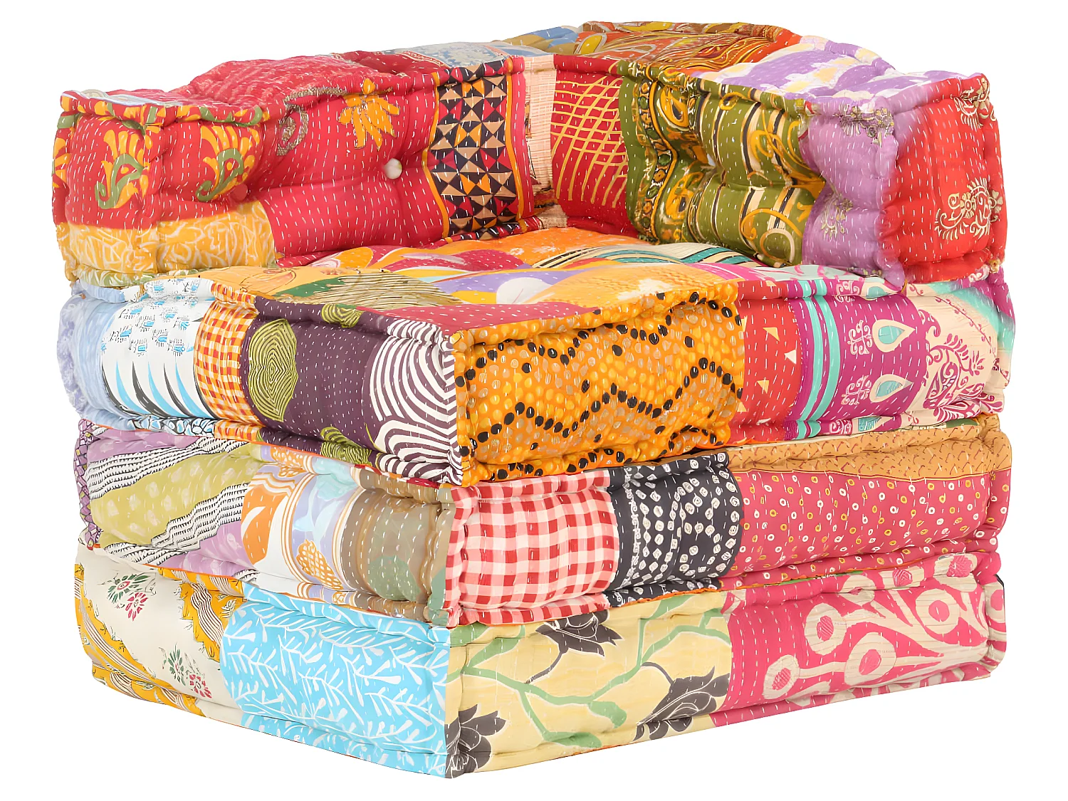 Coussin de sol pouf tissu 70 x 70 x 69 cm DEC021293