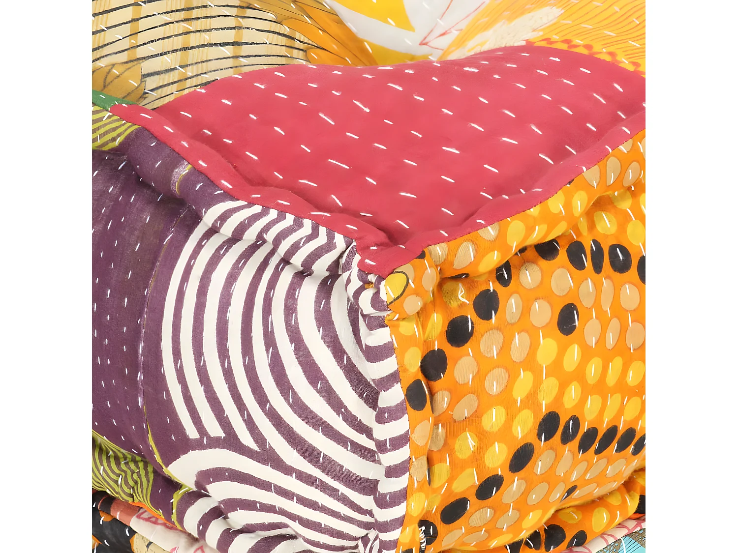 Coussin de sol pouf tissu 70 x 70 x 69 cm DEC021293