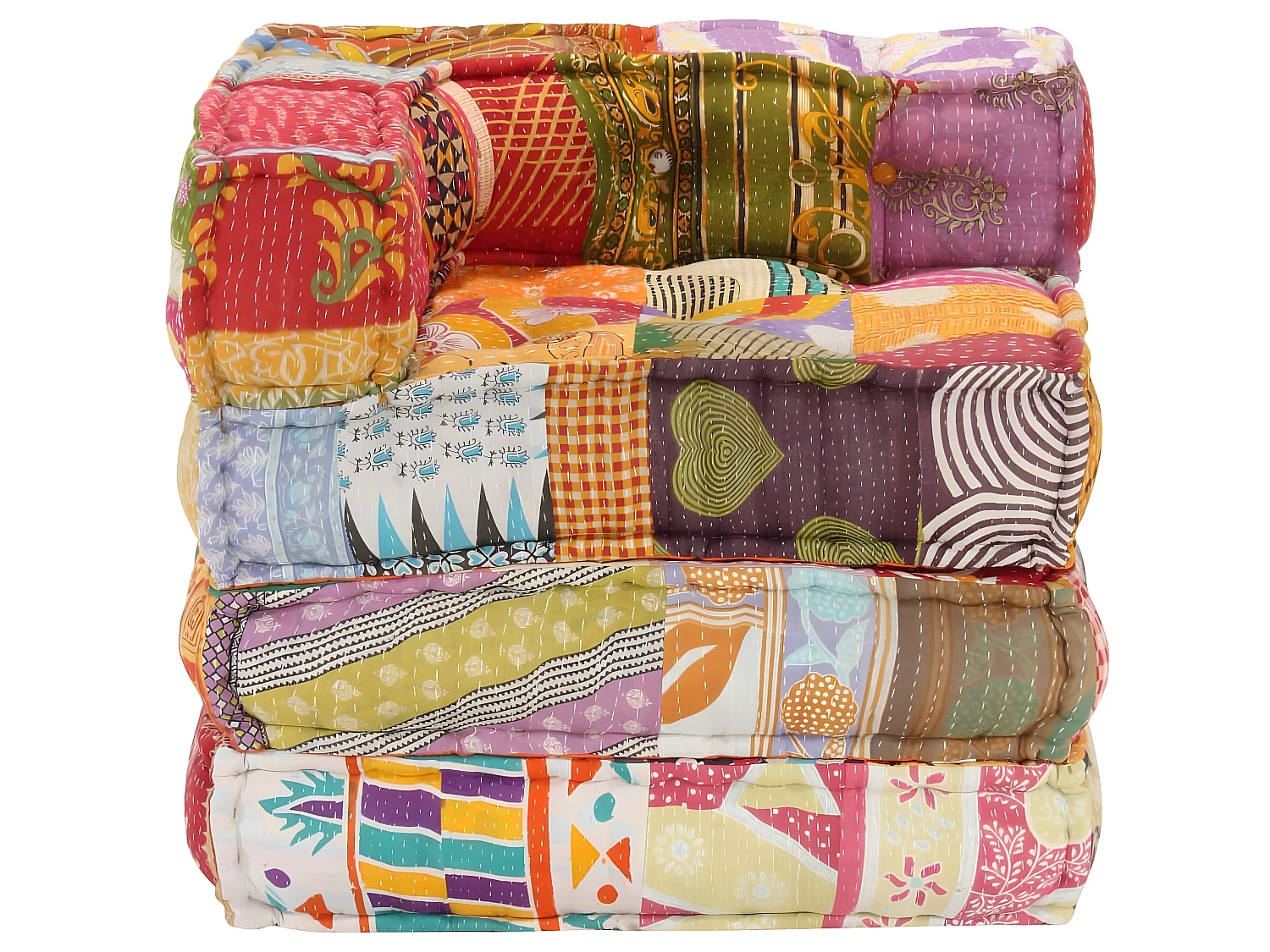 Coussin de sol pouf tissu 70 x 70 x 69 cm DEC021293