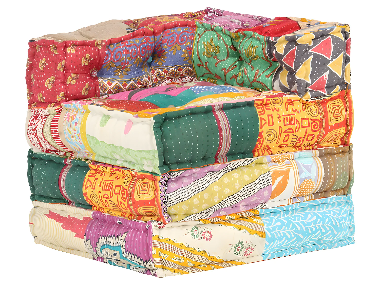 Coussin de sol pouf tissu 70 x 70 x 69 cm DEC021293