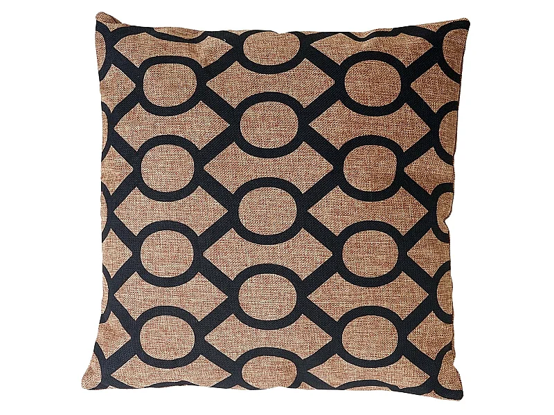 Coussin marron/noir 45x45 cm marron 45 x 45 x 5 cm DEC04073