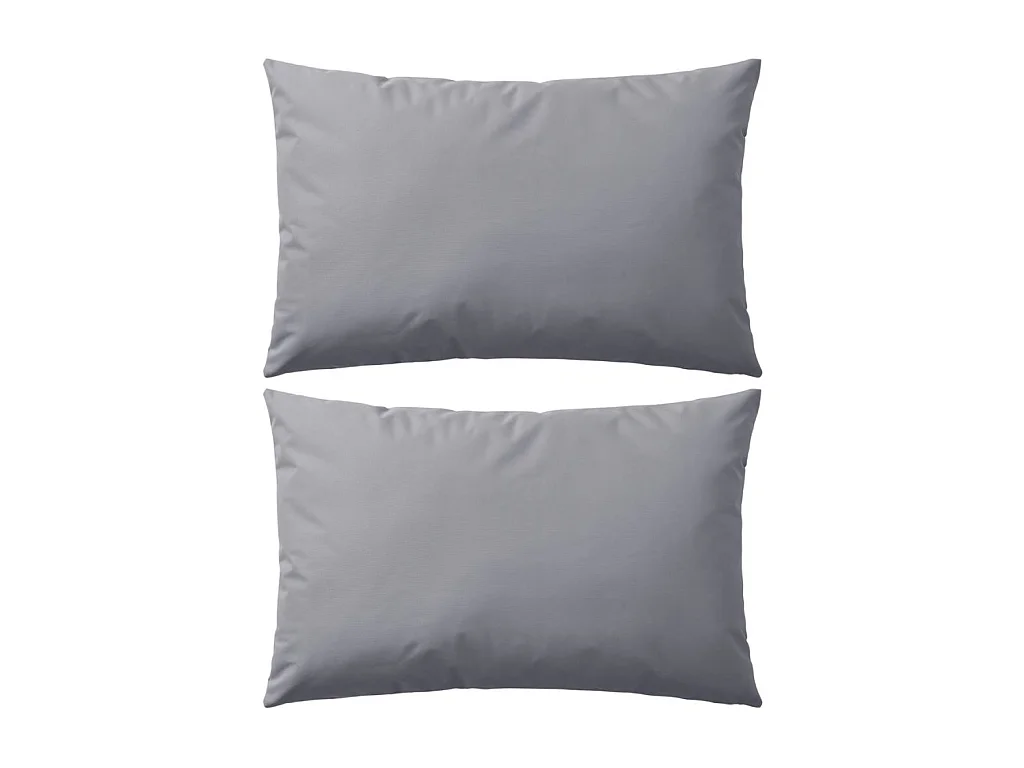 Lot de 2 coussins grise 60 x 40 x 3 cm DEC020104