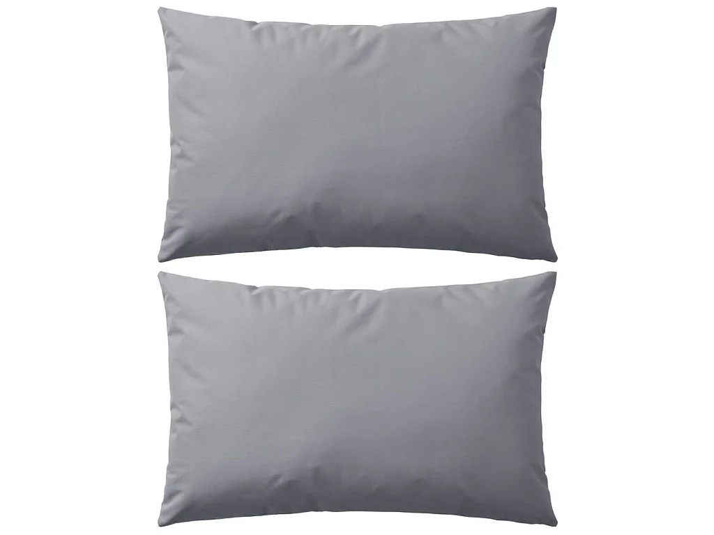 Lot de 2 coussins grise 60 x 40 x 3 cm DEC020104