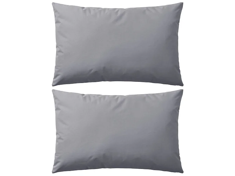 Lot de 2 coussins grise 60 x 40 x 3 cm DEC020104