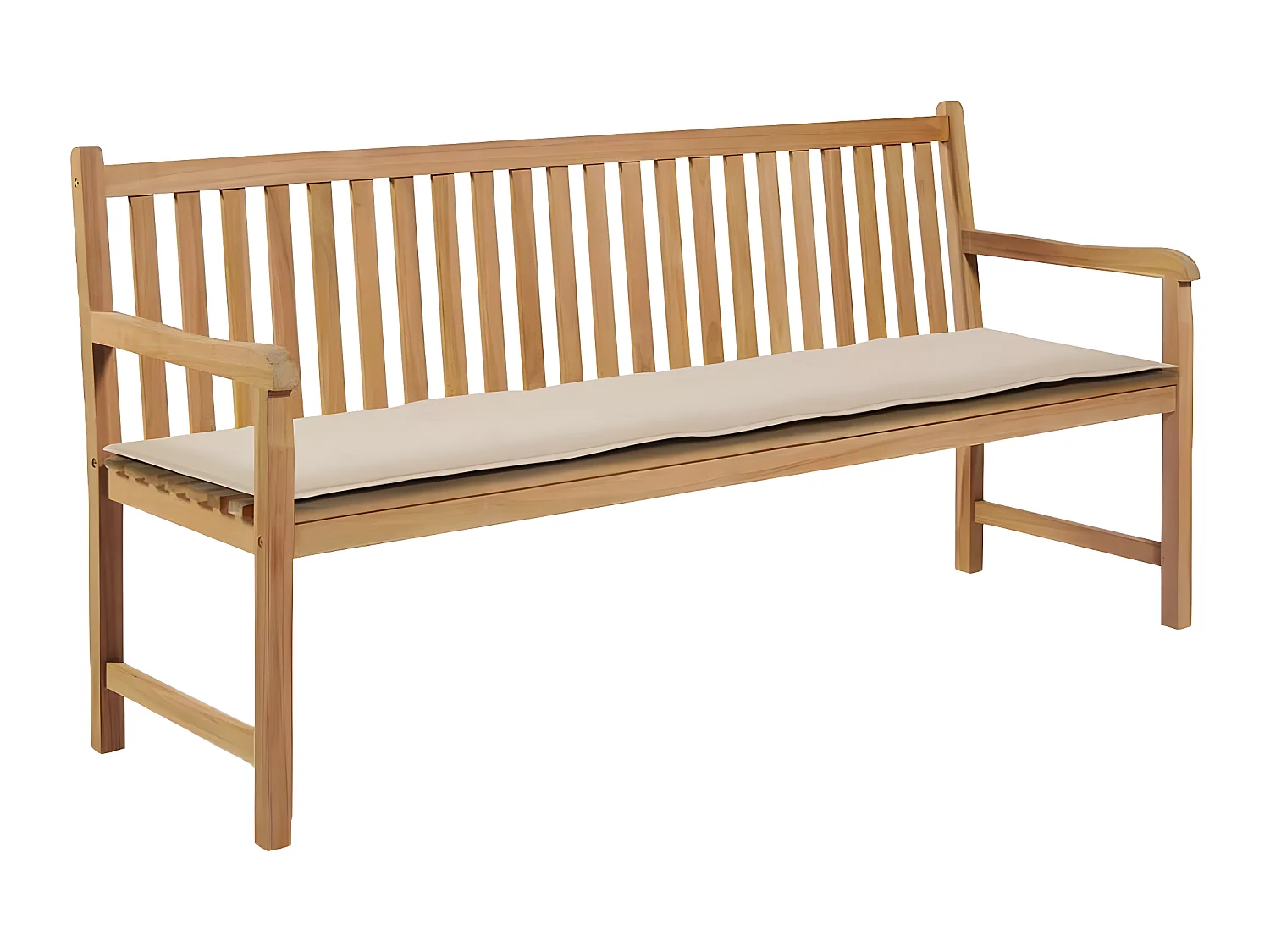 Coussin de banc de crème 180 x 50 x 3 cm DEC021561