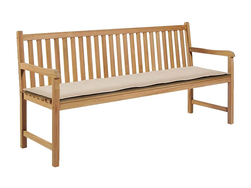 Coussin de banc de crème 180 x 50 x 3 cm DEC021561