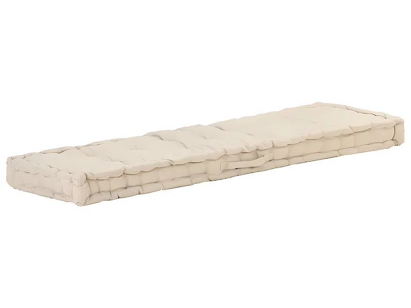 Coussin de plancher de beige 120 x 40 x 7 cm DEC021813