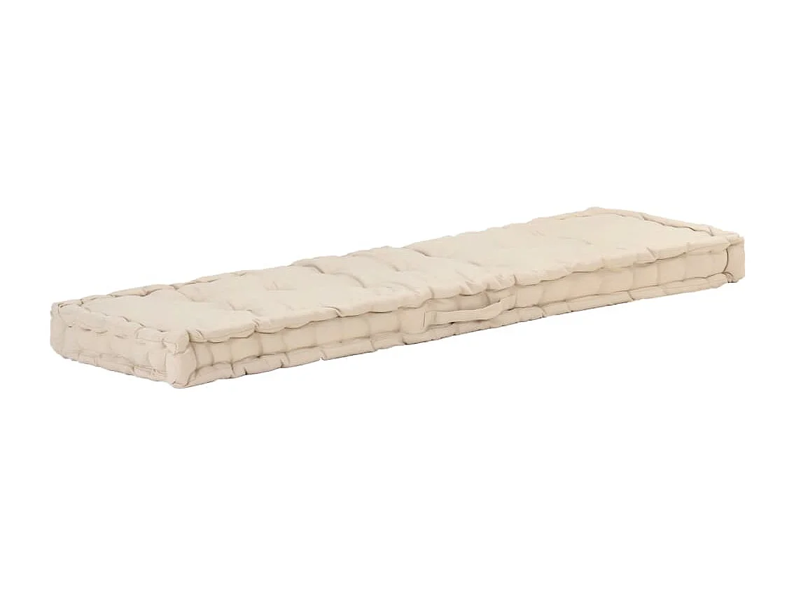 Coussin de plancher de beige 120 x 40 x 7 cm DEC021813