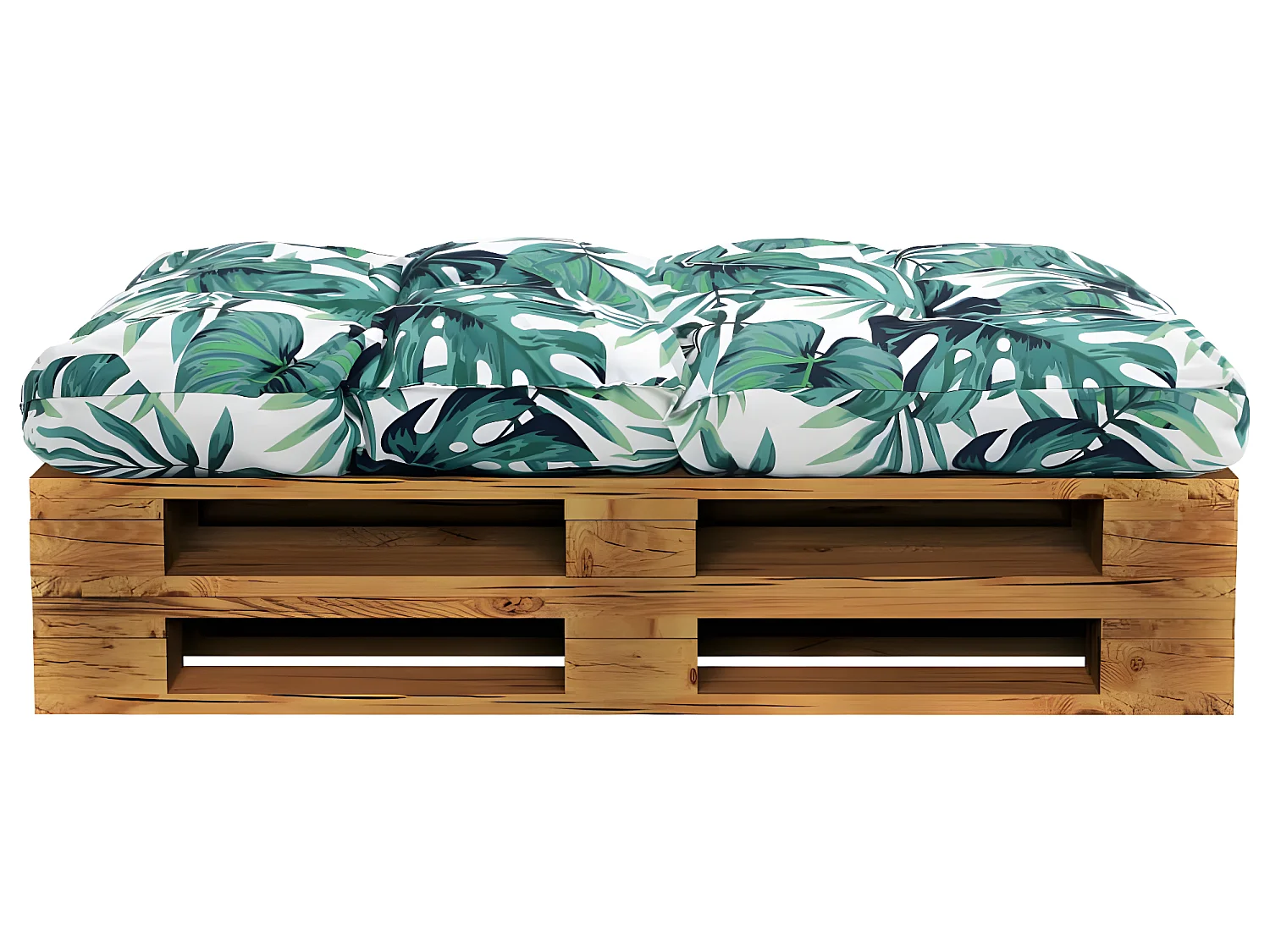 Coussin de siège de jardin imperméable 100 % polyester vert 120x80x10 cm DEC021634