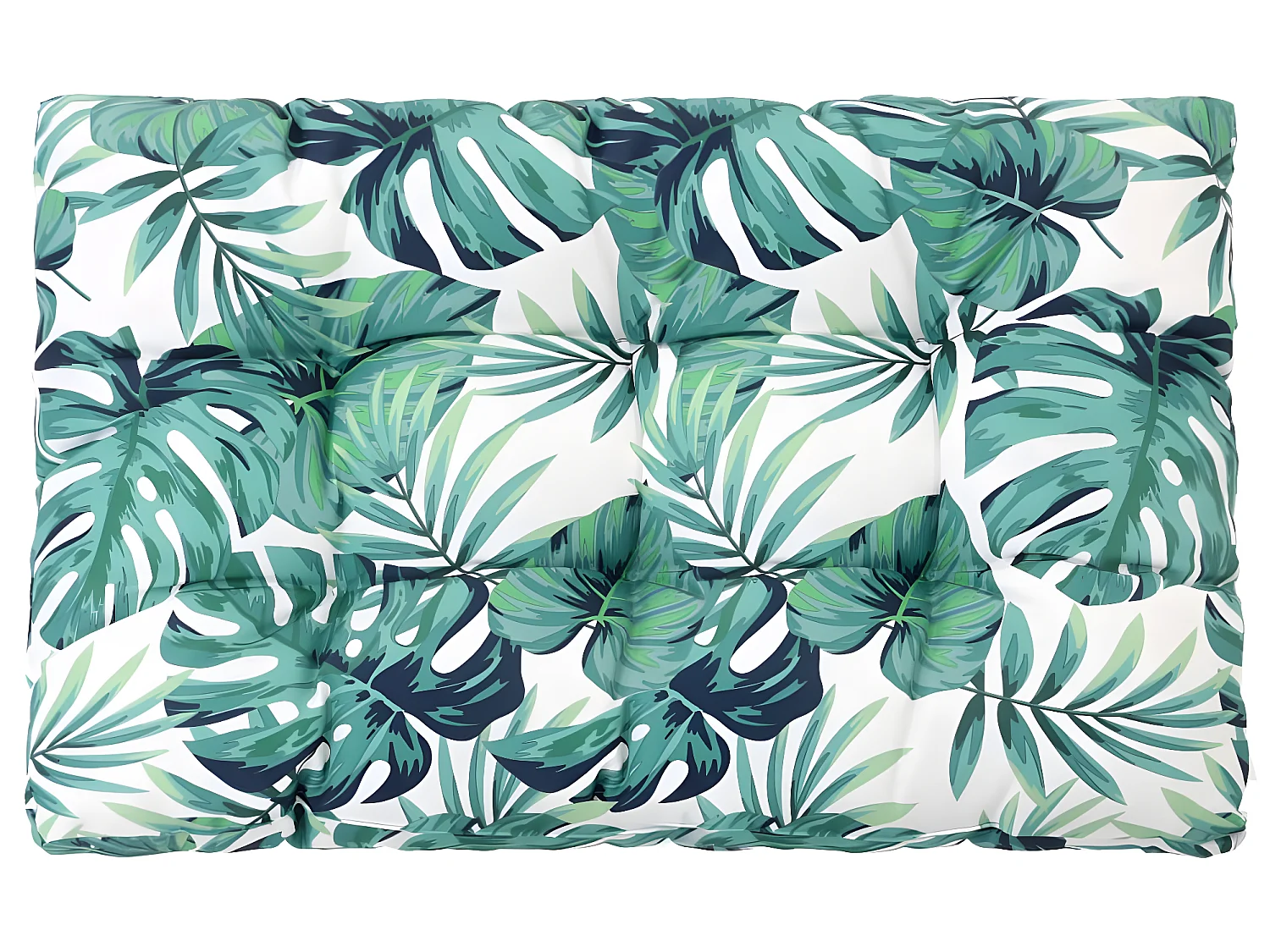 Coussin de siège de jardin imperméable 100 % polyester vert 120x80x10 cm DEC021634