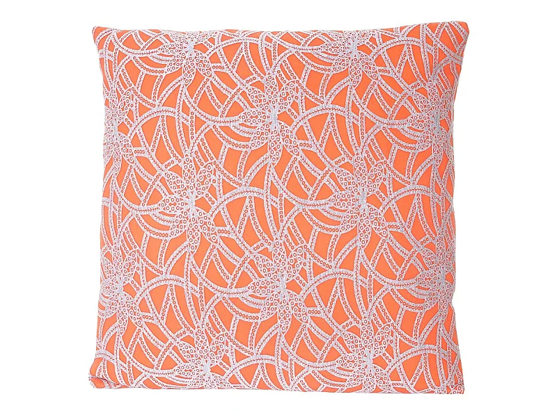 Coussin orange style baroque 45 x 45 x 5 cm DEC04075