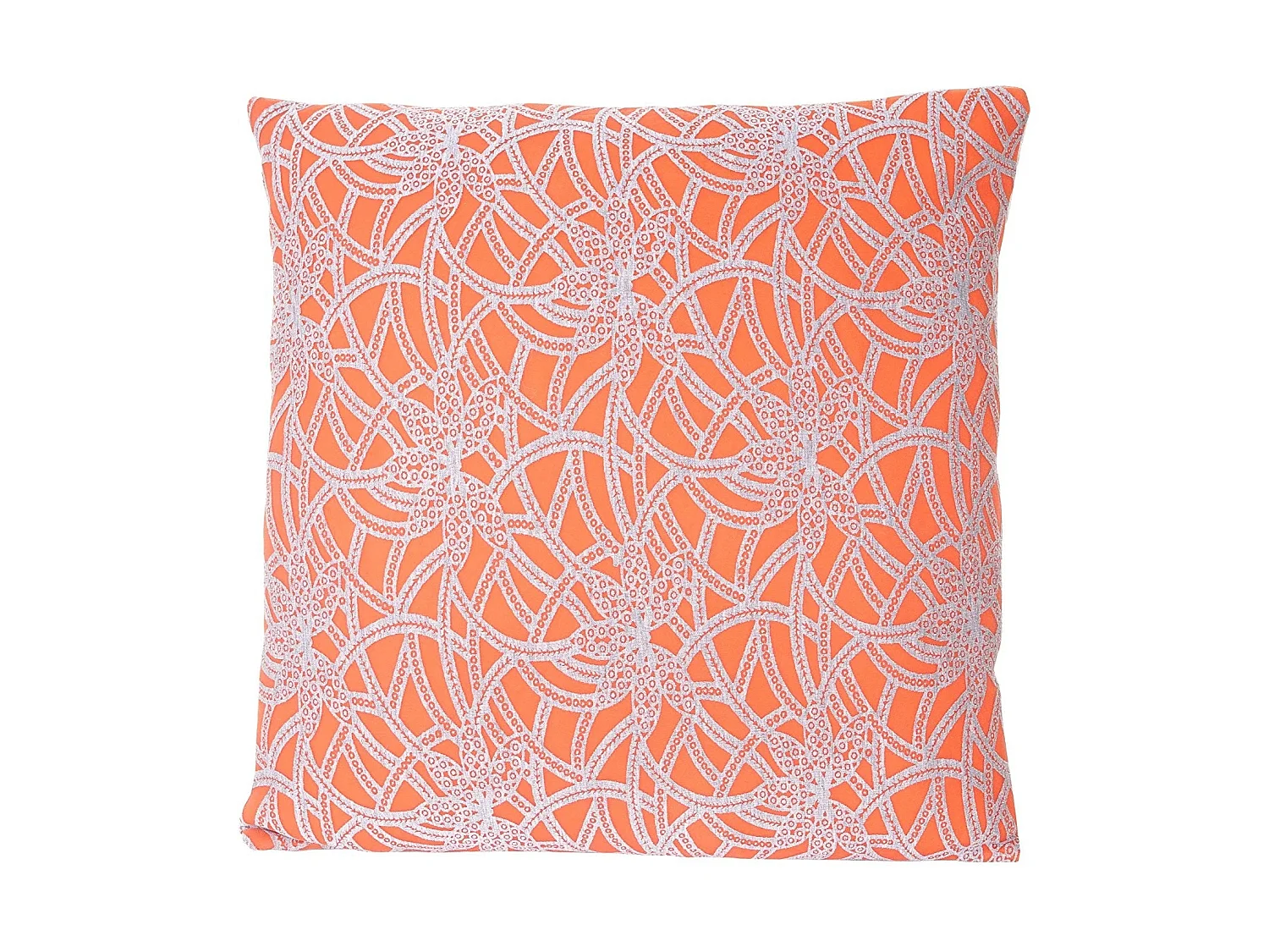 Coussin orange style baroque 45 x 45 x 5 cm DEC04075