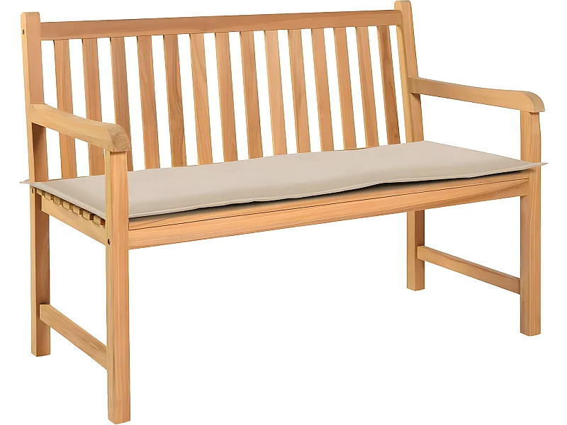 Coussin de banc de crème 120 x 50 x 3 cm DEC021559