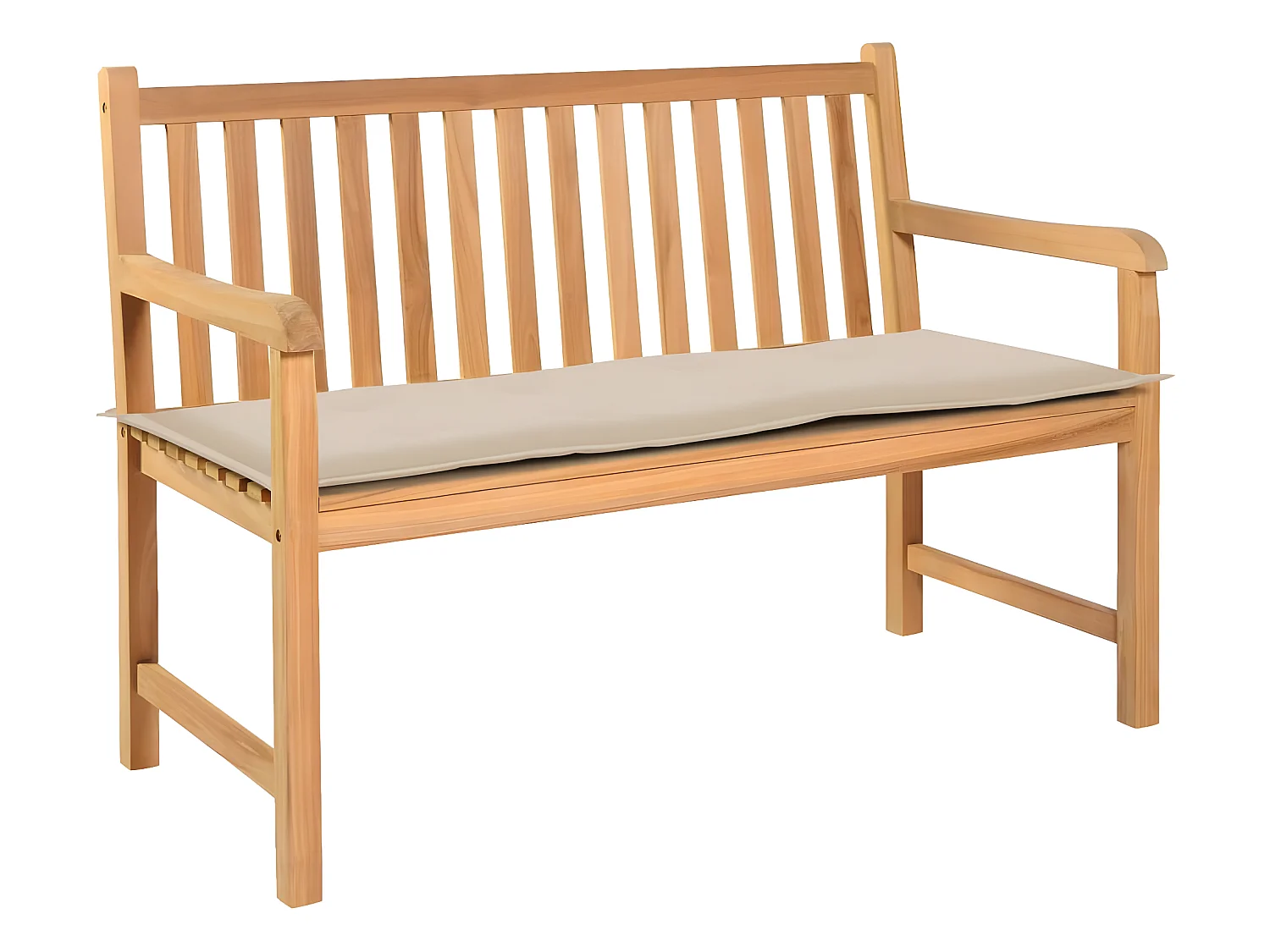 Coussin de banc de crème 120 x 50 x 3 cm DEC021559