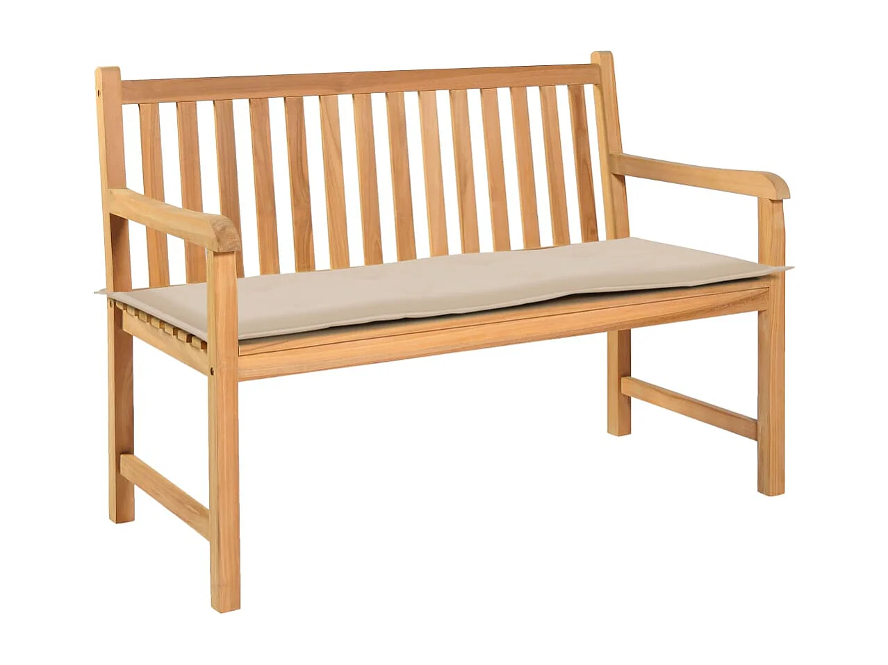 Coussin de banc de crème 120 x 50 x 3 cm DEC021559