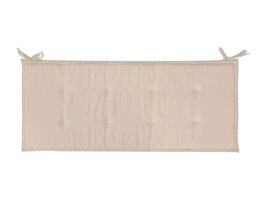 Coussin de banc de crème 120 x 50 x 3 cm DEC021559