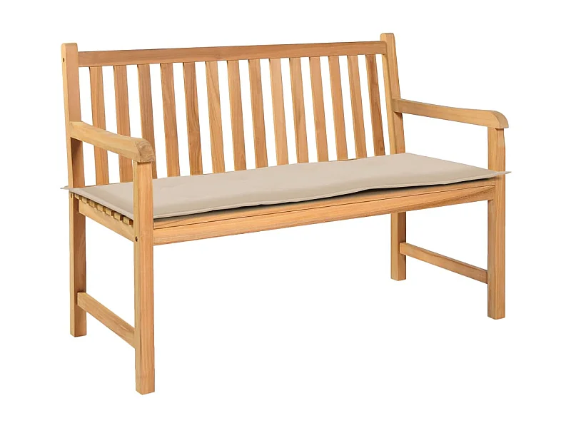 Coussin de banc de crème 120 x 50 x 3 cm DEC021559