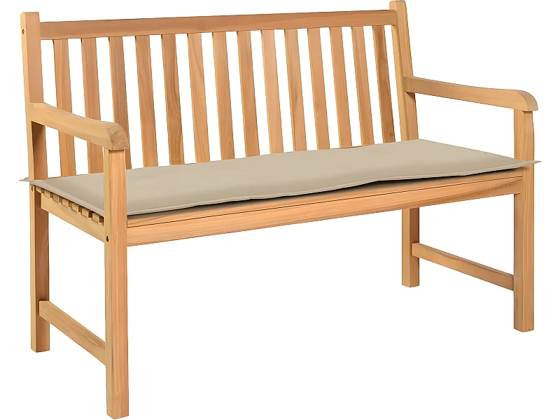 Coussin de banc de beige 150 x 50 x 3 cm DEC021755