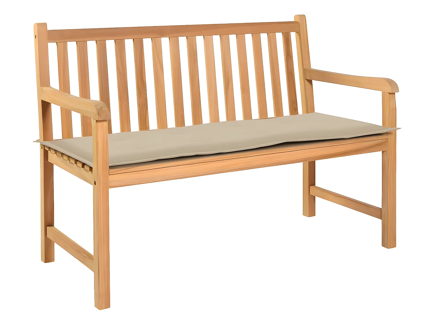 Coussin de banc de beige 150 x 50 x 3 cm DEC021755