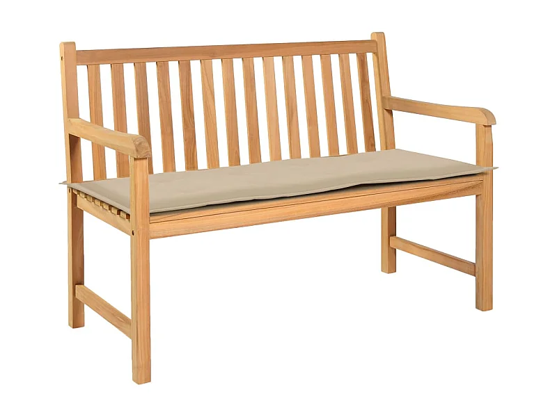 Coussin de banc de beige 150 x 50 x 3 cm DEC021755