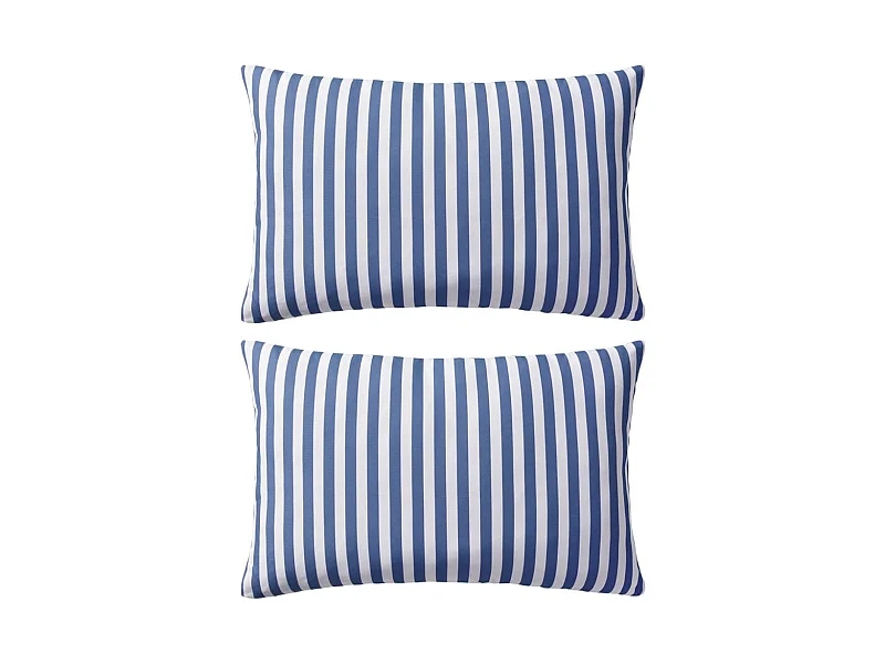 Lot de 2 coussins bleue 60 x 40 x 3 cm DEC020108