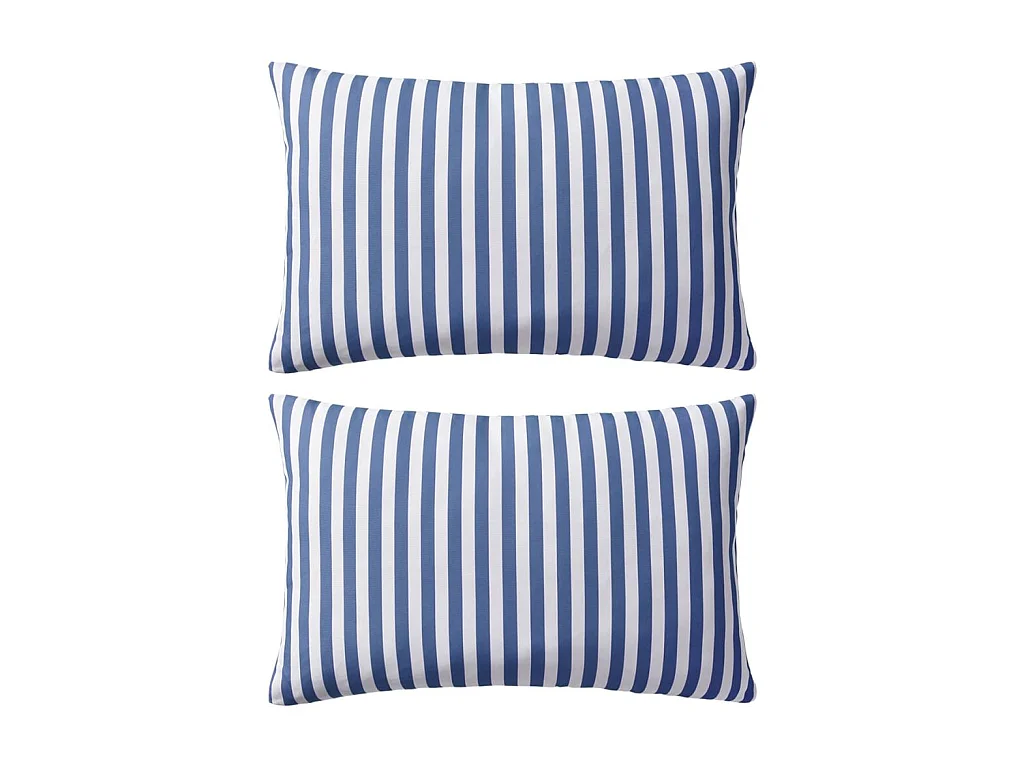 Lot de 2 coussins bleue 60 x 40 x 3 cm DEC020108