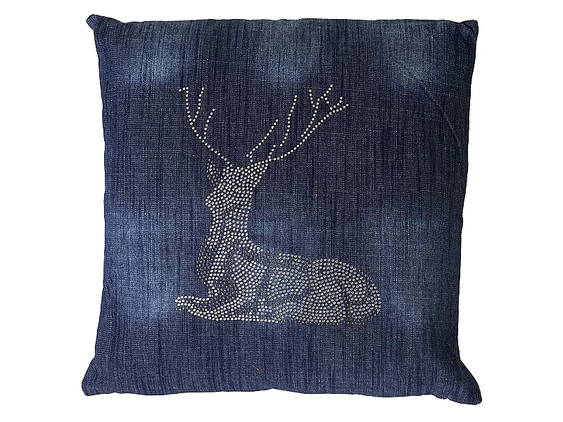 Coussin bleu avec motif bleue 45 x 1 x 45 cm DEC04074
