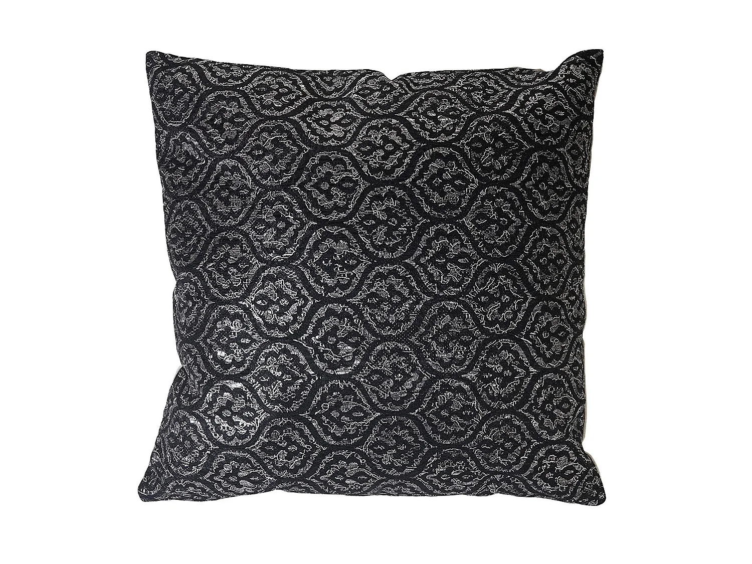 Coussin noir/gris brillant 45x45 grise 45 x 45 x 5 cm DEC04071