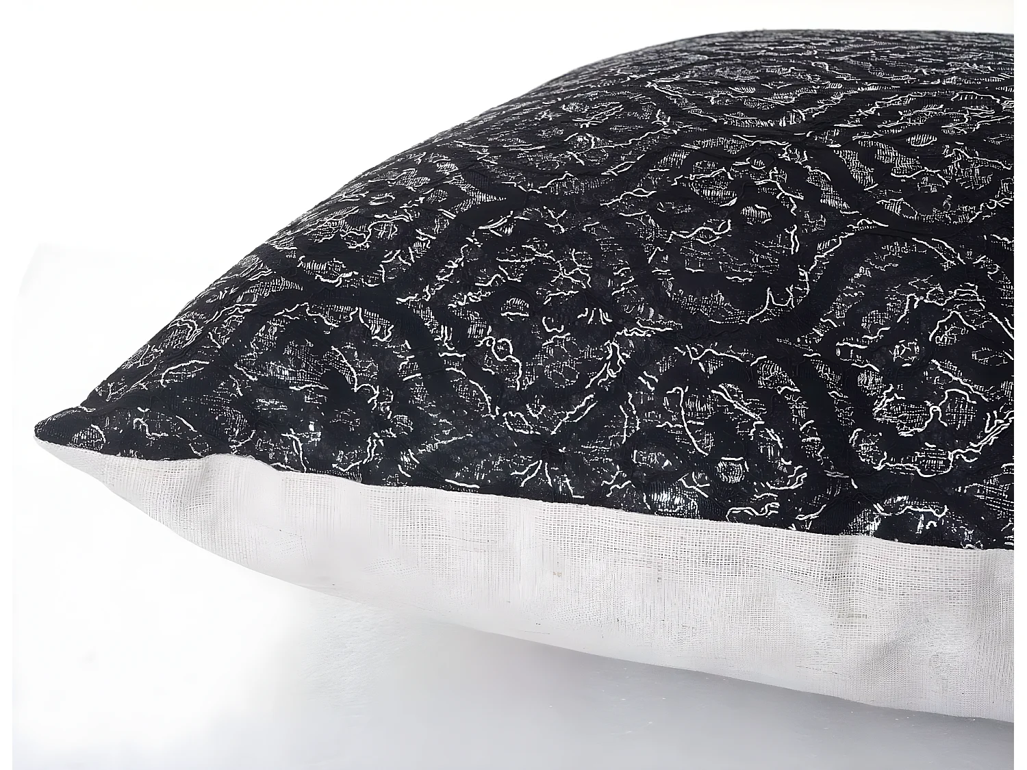 Coussin noir/gris brillant 45x45 grise 45 x 45 x 5 cm DEC04071