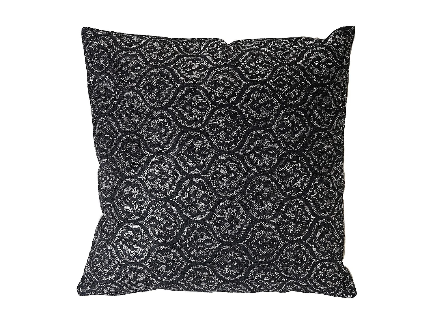 Coussin noir/gris brillant 45x45 grise 45 x 45 x 5 cm DEC04071