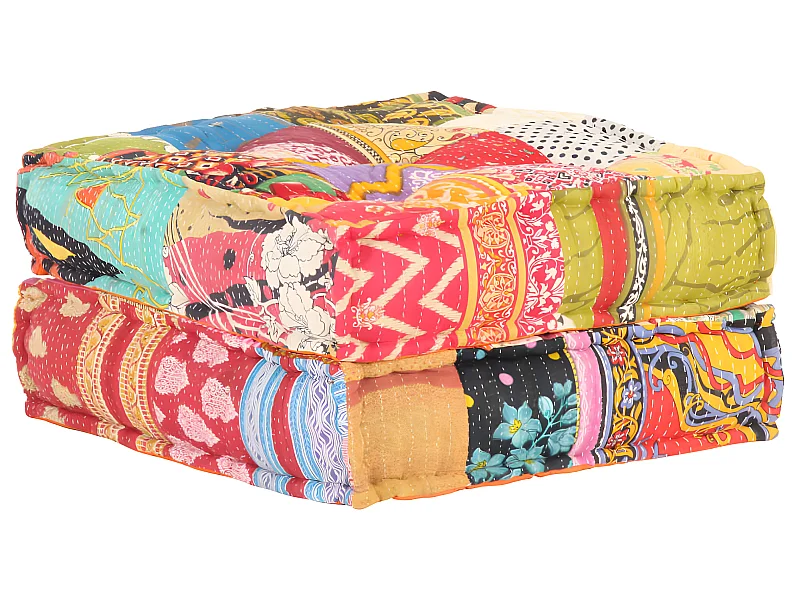 Coussin de sol pouf tissu 60 x 70 x 36 cm DEC021303