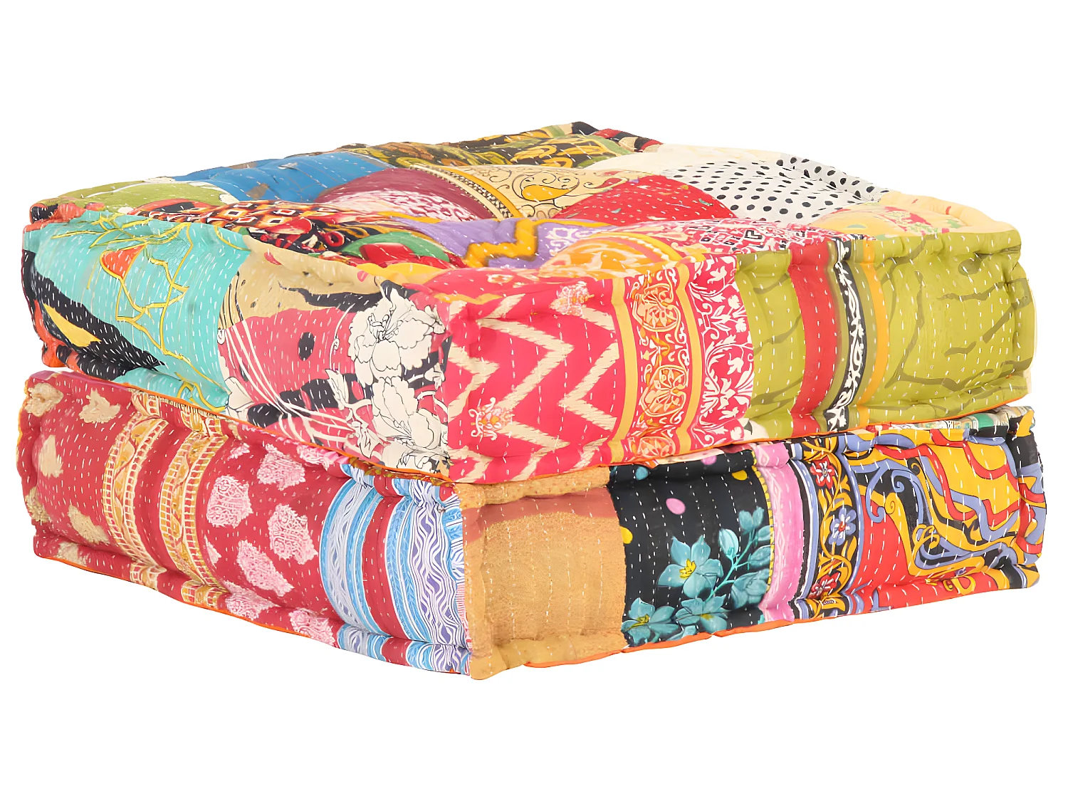 Coussin de sol pouf tissu 60 x 70 x 36 cm DEC021303