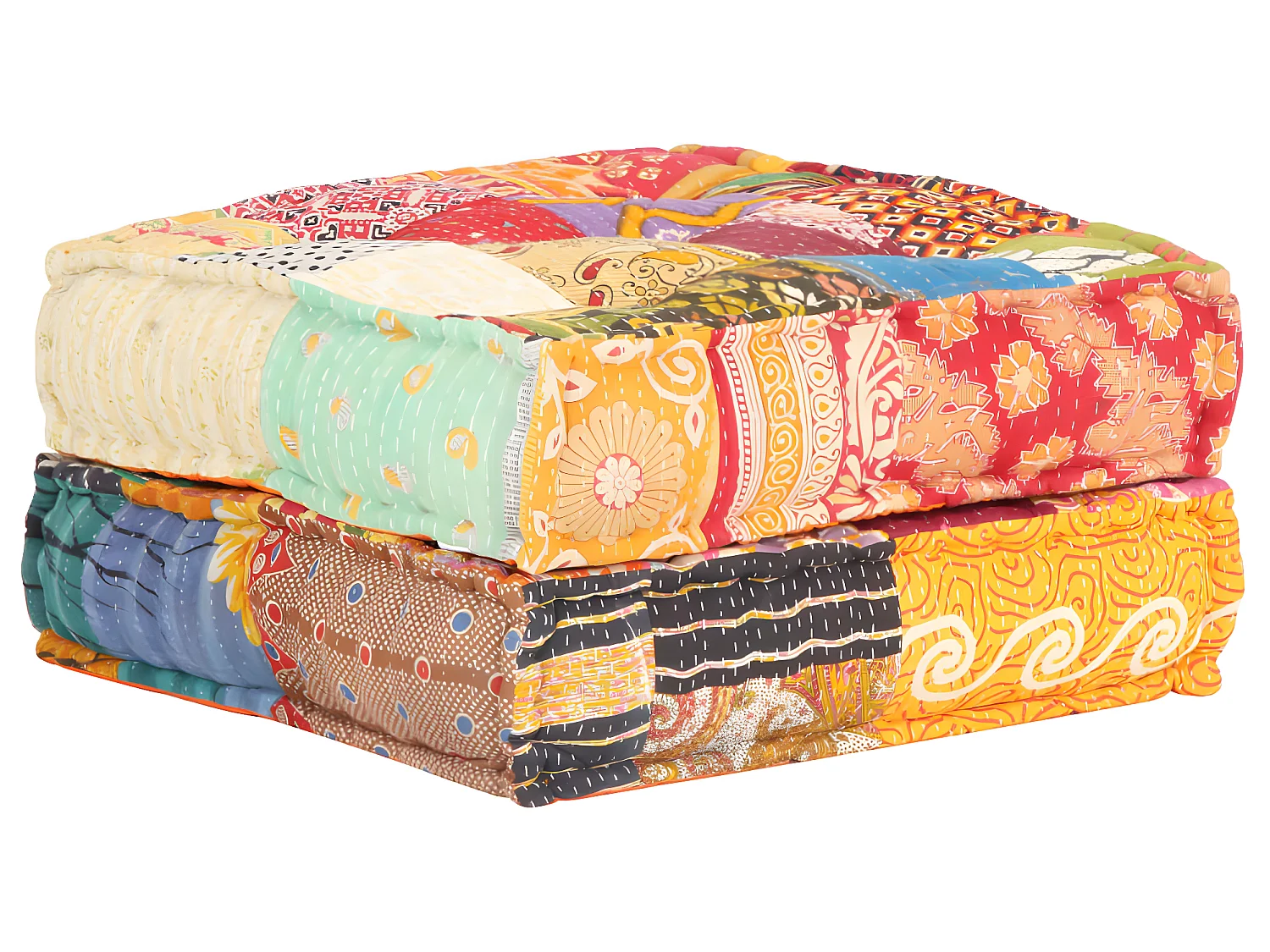 Coussin de sol pouf tissu 60 x 70 x 36 cm DEC021303