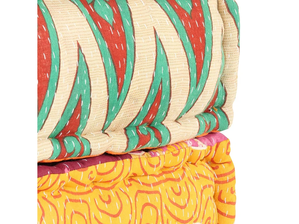 Coussin de sol pouf tissu 60 x 70 x 36 cm DEC021303