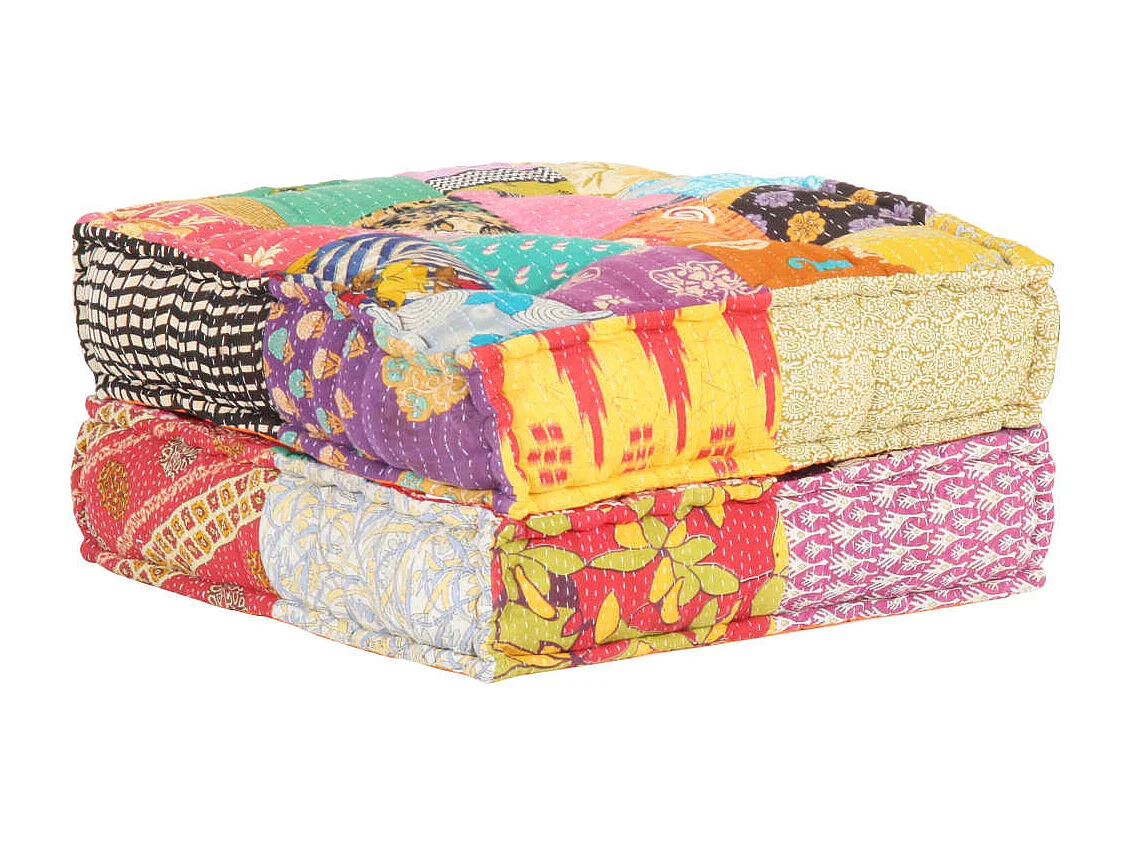 Coussin de sol pouf tissu 60 x 70 x 36 cm DEC021303