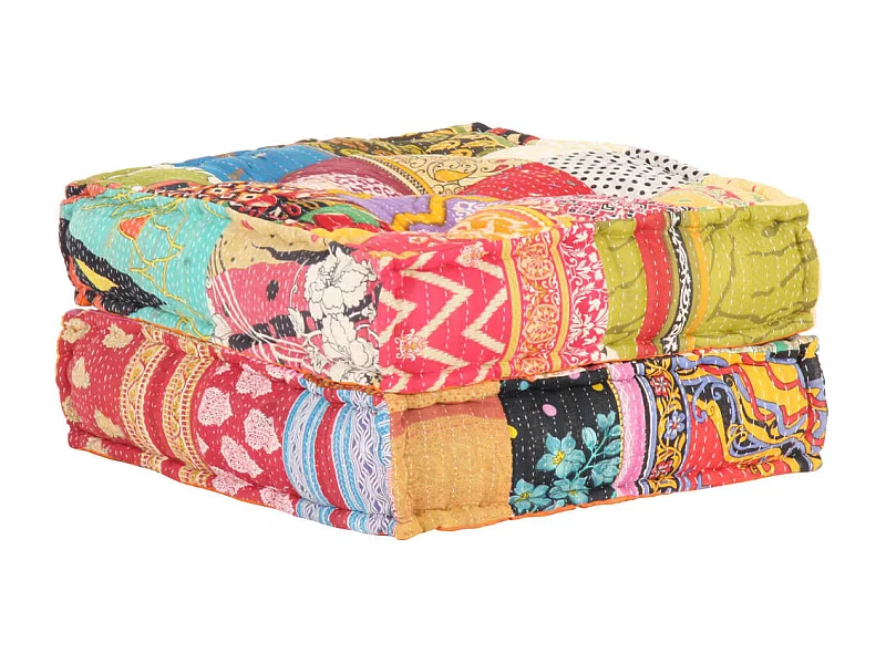 Coussin de sol pouf tissu 60 x 70 x 36 cm DEC021303
