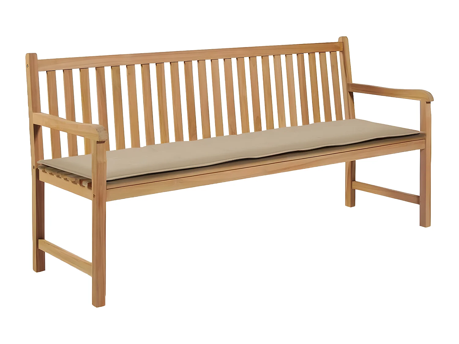 Coussin de banc de beige 180 x 50 x 3 cm DEC021756