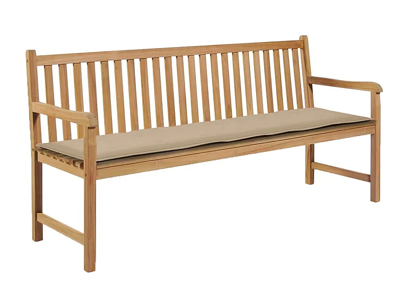 Coussin de banc de beige 180 x 50 x 3 cm DEC021756