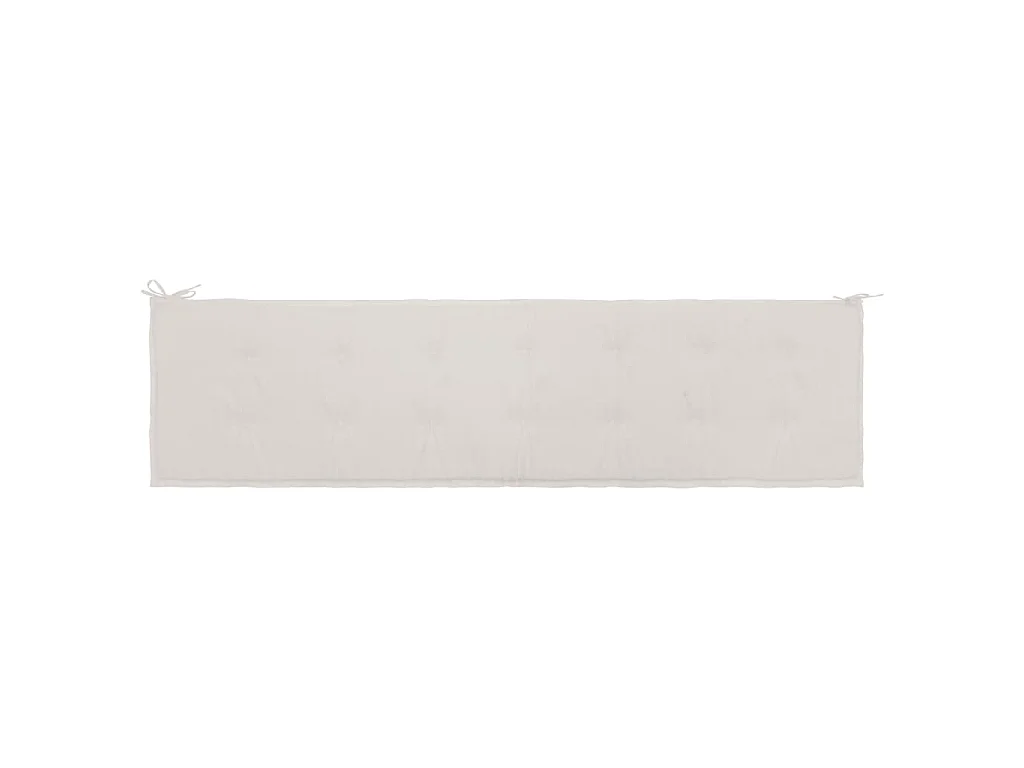 Coussin de banc de crème 200 x 50 x 3 cm DEC021737