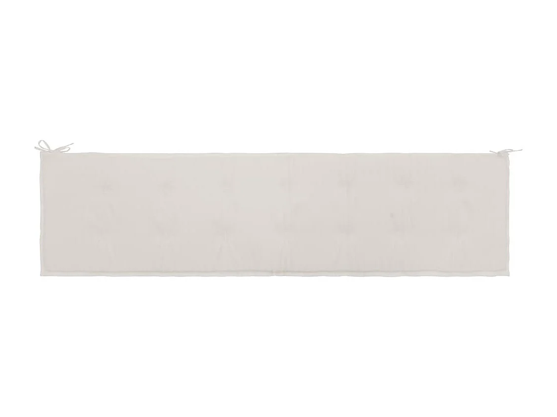 Coussin de banc de crème 200 x 50 x 3 cm DEC021737