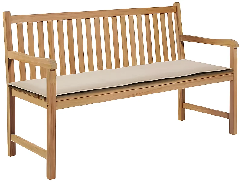 Coussin de banc de crème 150 x 50 x 3 cm DEC021560