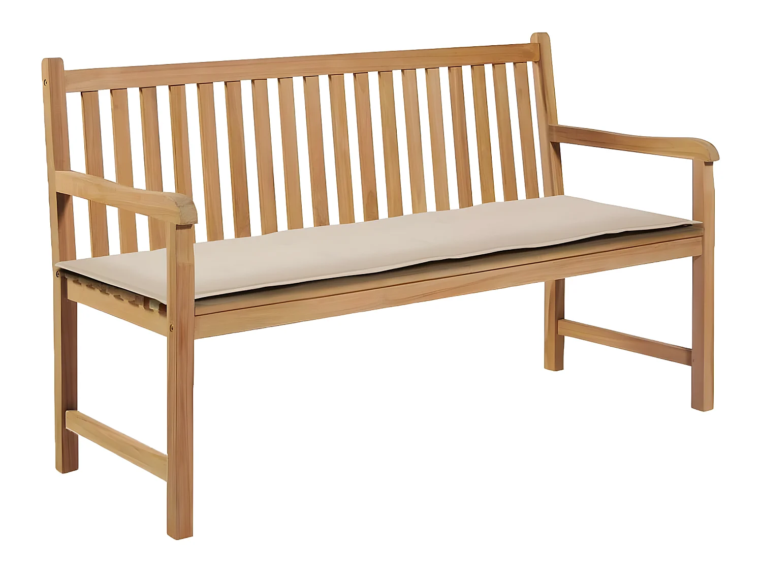 Coussin de banc de crème 150 x 50 x 3 cm DEC021560