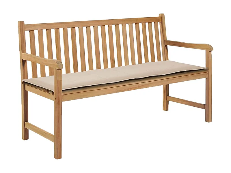 Coussin de banc de crème 150 x 50 x 3 cm DEC021560