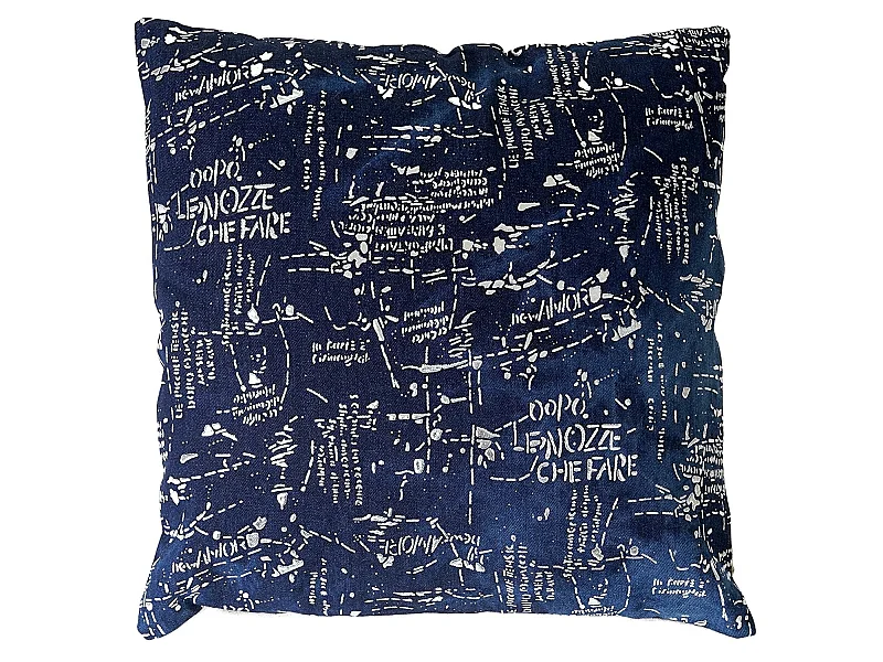 Coussin bleu brillant motif bleue 45 x 1 x 45 cm DEC04070