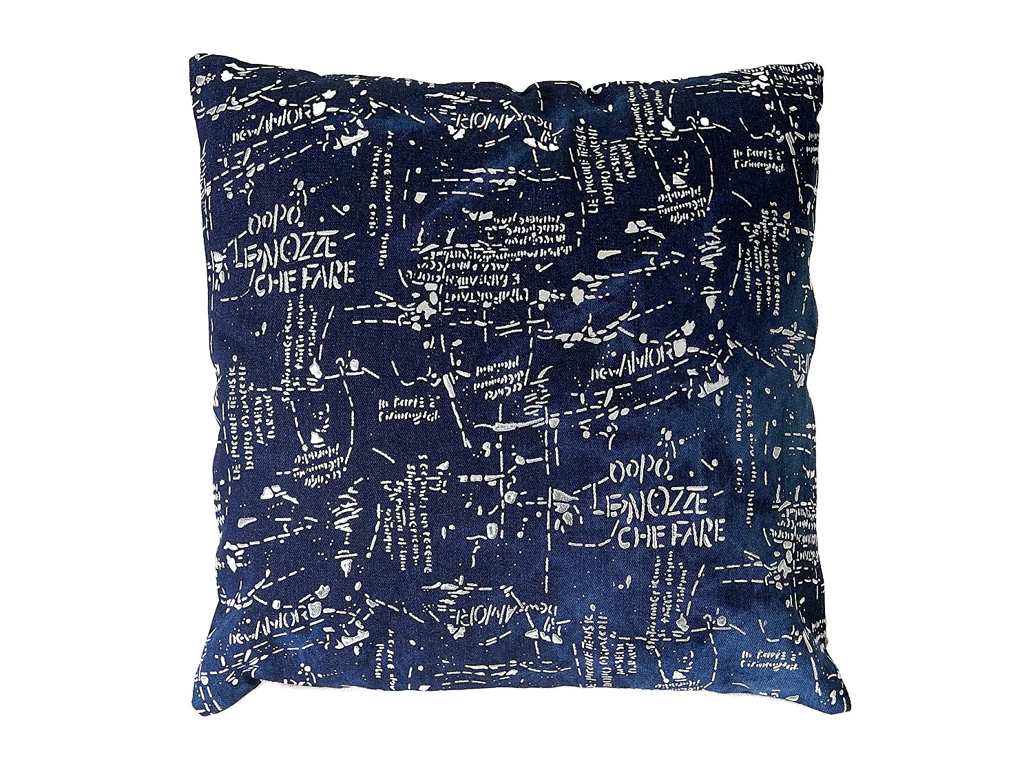 Coussin bleu brillant motif bleue 45 x 1 x 45 cm DEC04070